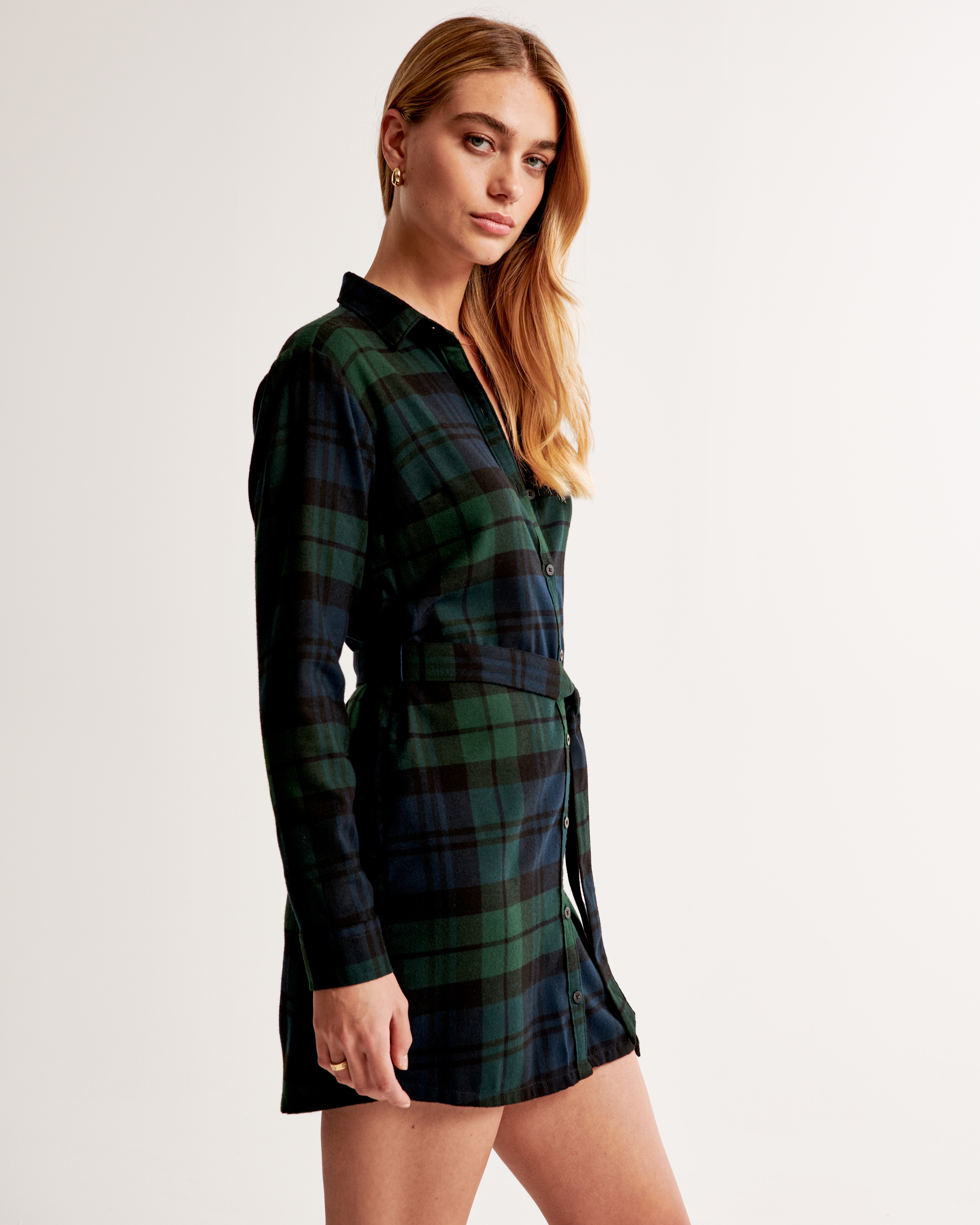 Flannel Shirt Dress