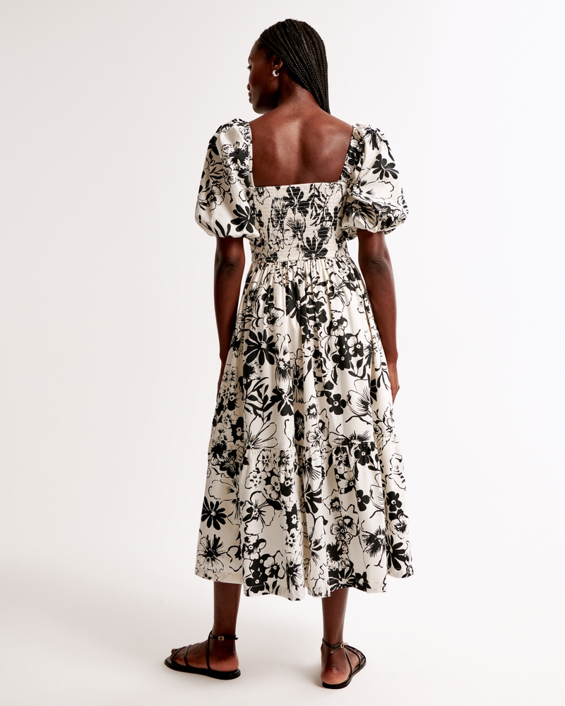 The A&F Emerson Poplin Puff Sleeve Midi Dress