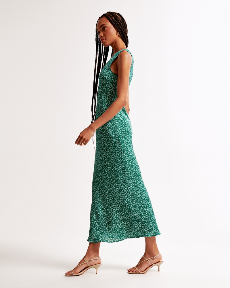 V-Neck Column Maxi Dress