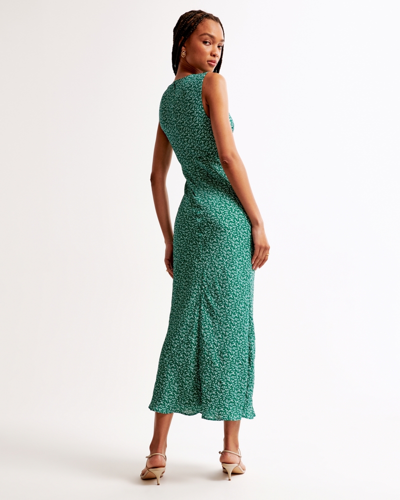 V-Neck Column Maxi Dress
