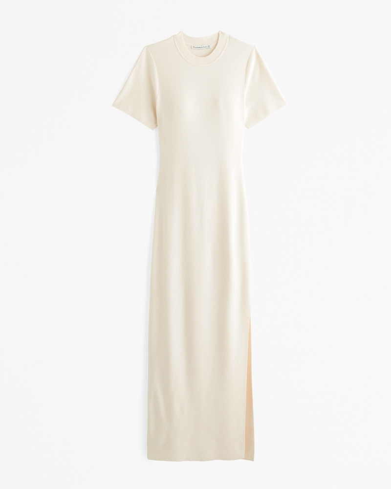 Short-Sleeve Maxi Sweater Dress