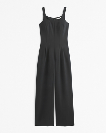 Womens Square Collar Jumpsuit