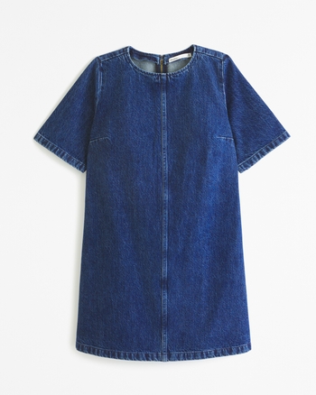 Women s Short Sleeve Denim Shirt Dress Women s Dresses