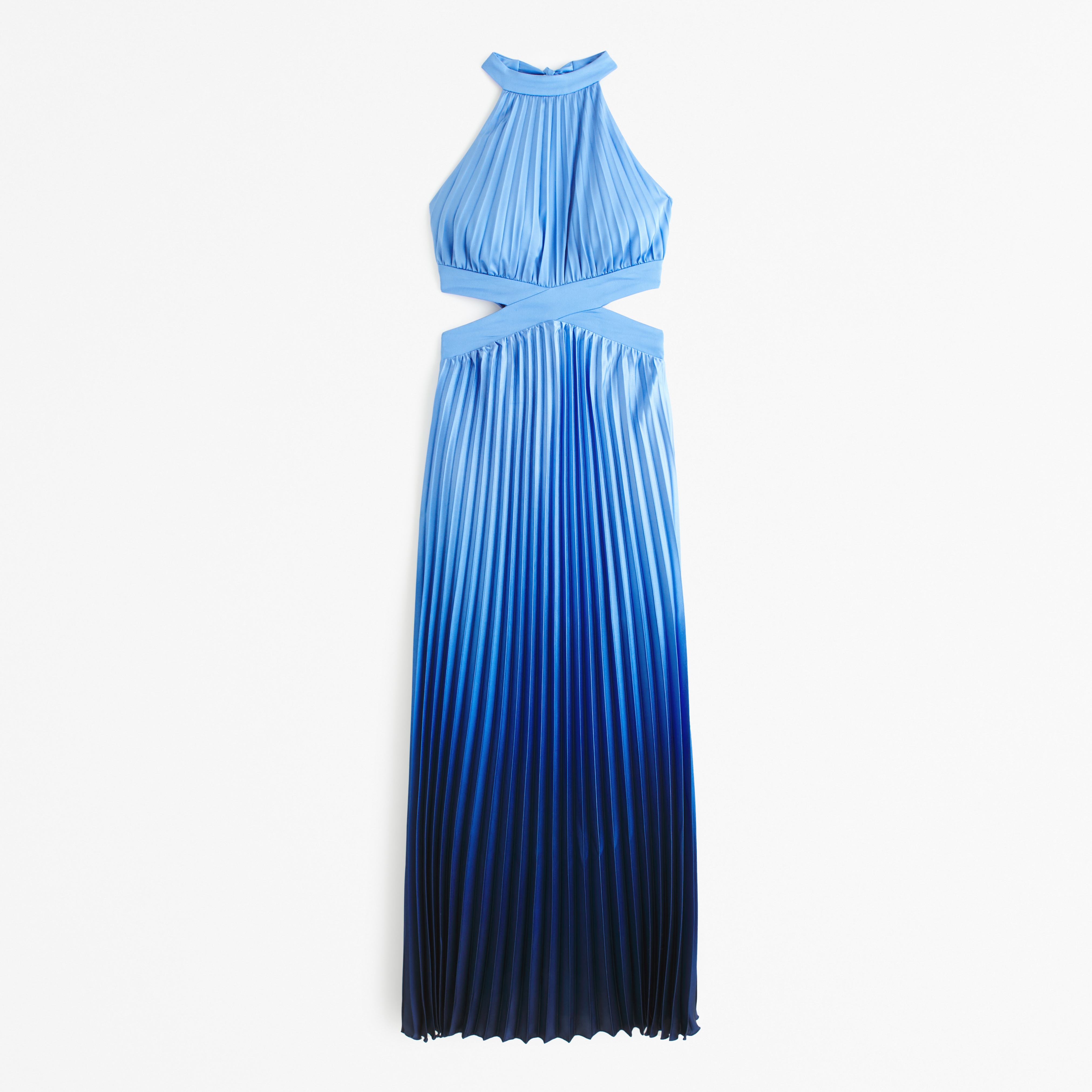 Women s The A F Giselle High Neck Pleated Cutout Maxi Dress Women s Clearance Abercrombie