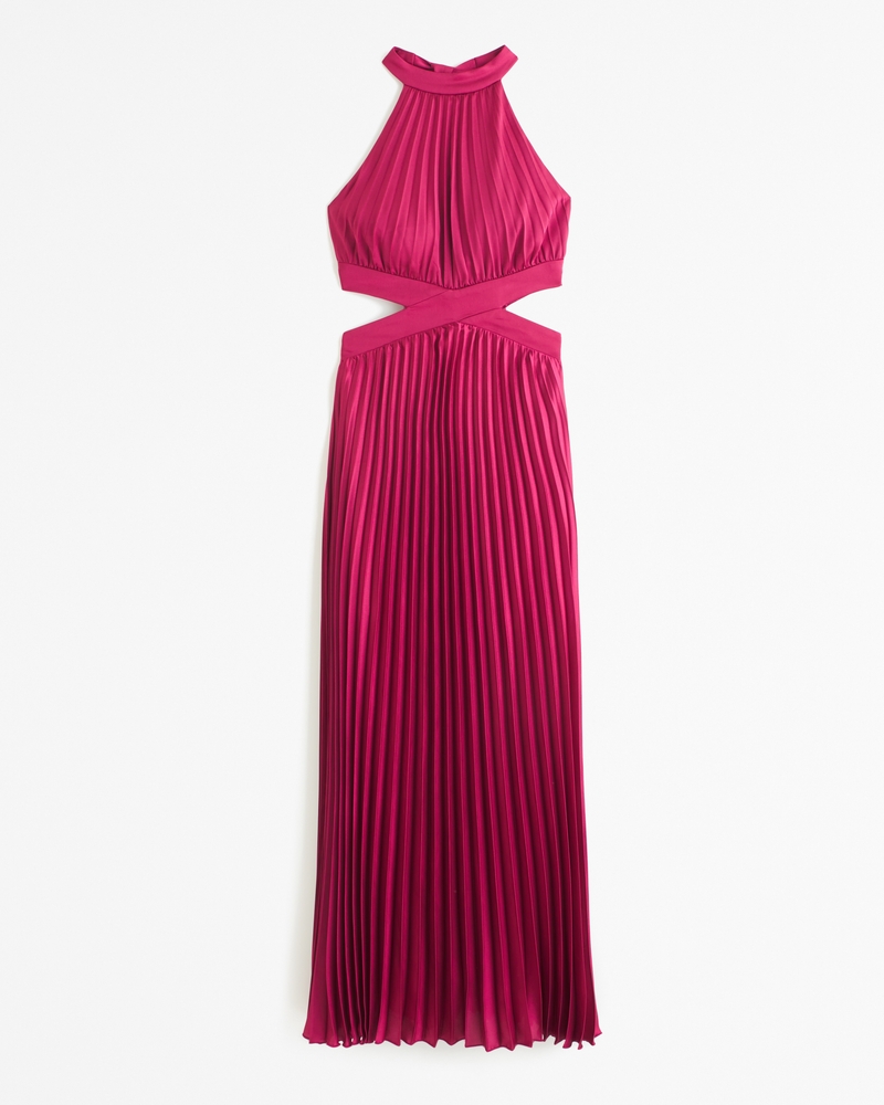Pleated Cutout A Line Dress - 100% Exclusive