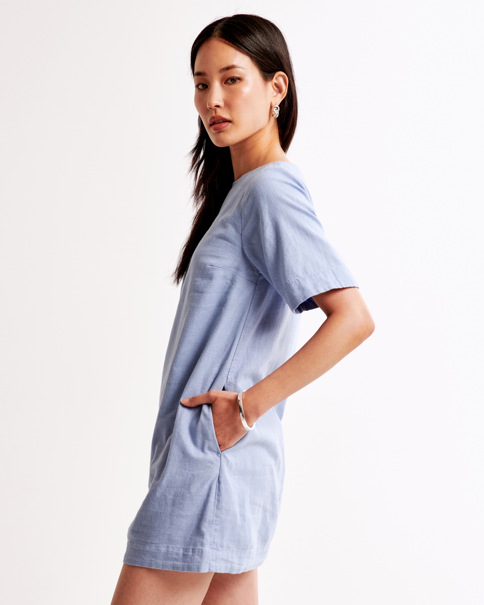 Linen-Blend T-Shirt Dress