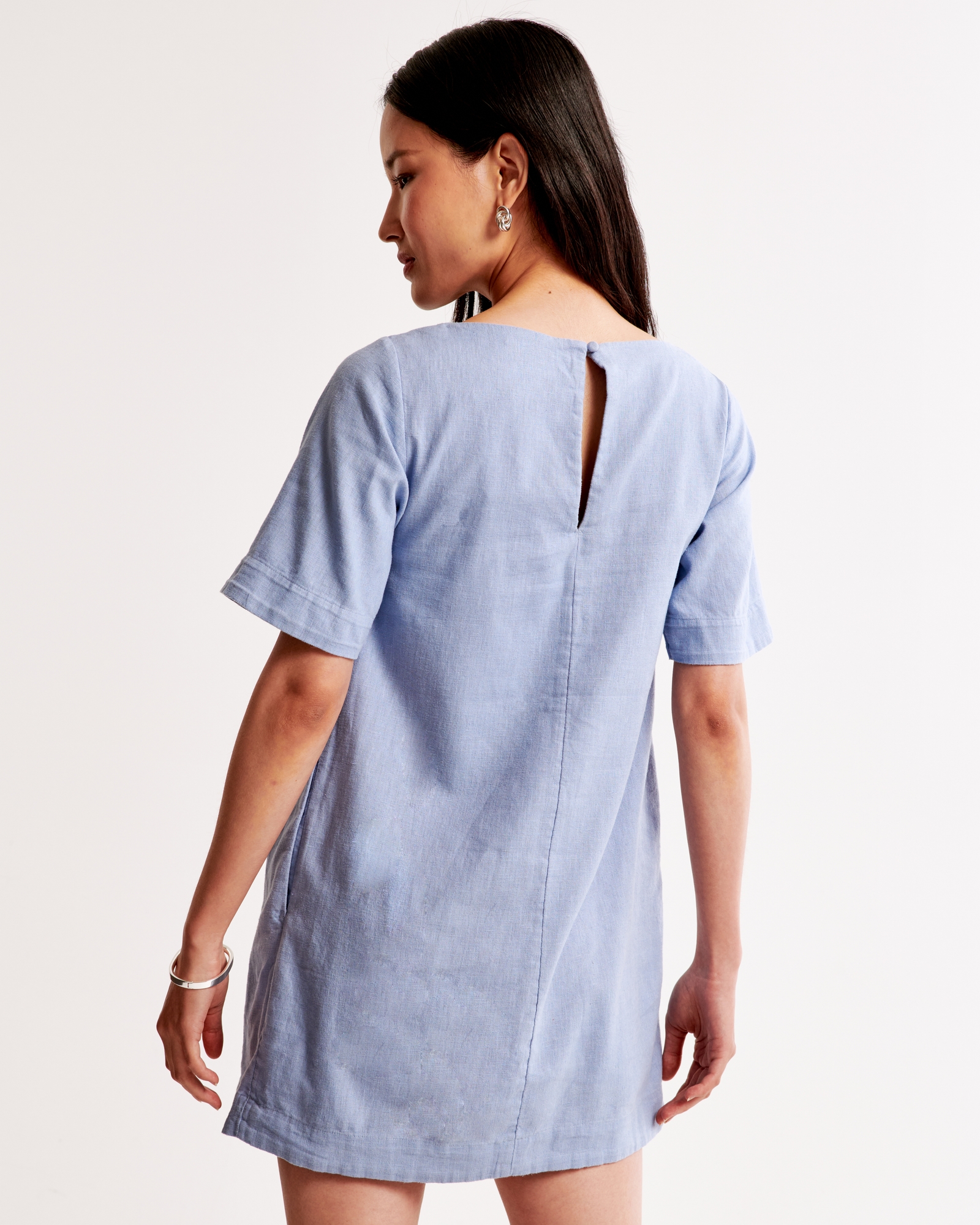 Linen-Blend T-Shirt Dress