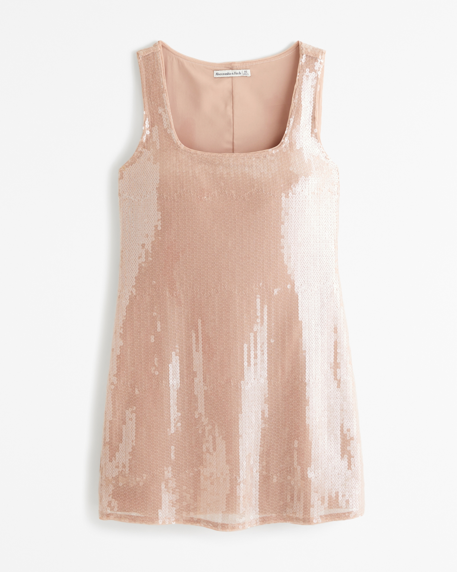 Sequin Squareneck Mini Dress