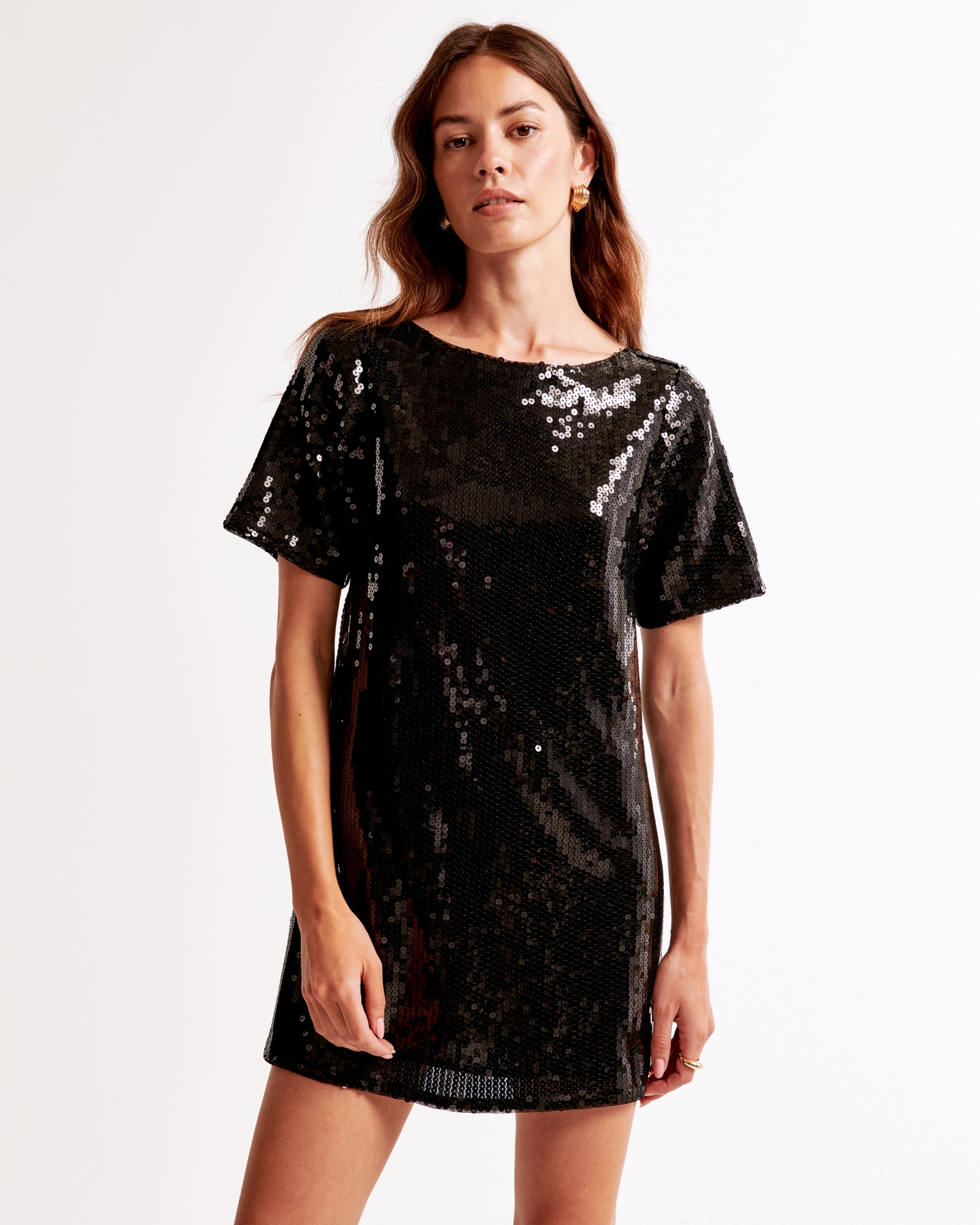 Sequin Tee Mini Dress