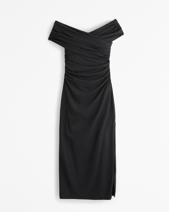 Chic Off-Shoulder Knit Midi Dress main image 0