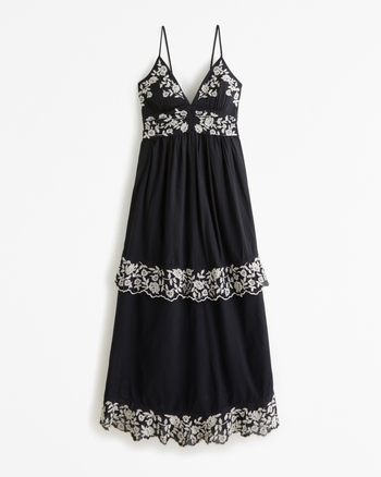 Tiered maxi dress with ruffle trim main image 1