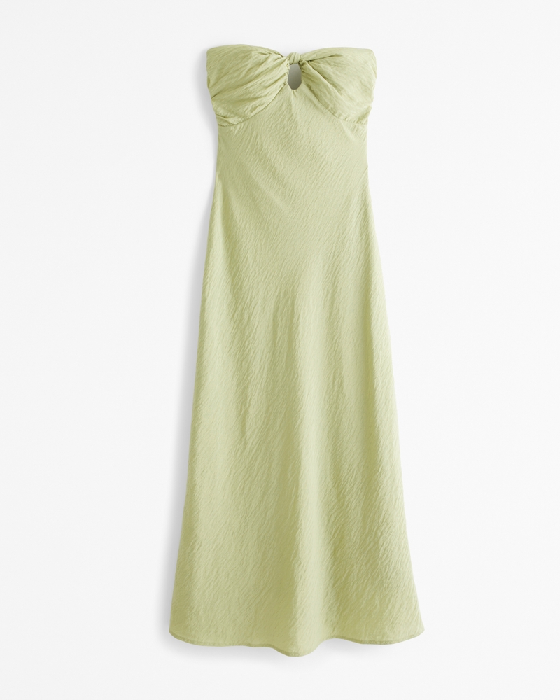 Women's Strapless Twist-Front Maxi Dress | Women's Clearance |  Abercrombie.com
