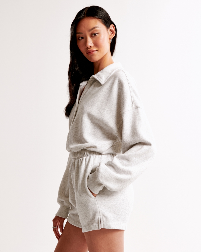 Fleece Collared Romper