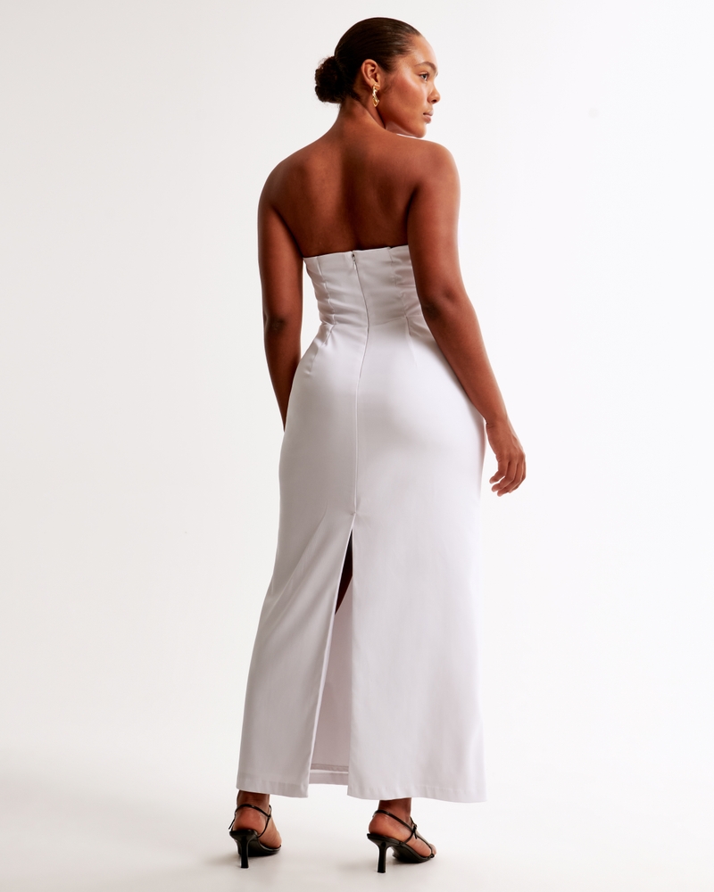 Column Bow-Front Maxi Dress