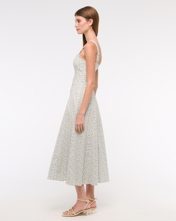 The A&F Mila Stretch Midi Dress