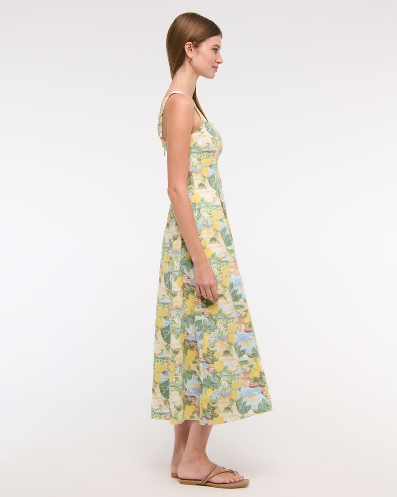 The A&F Mila Stretch Midi Dress