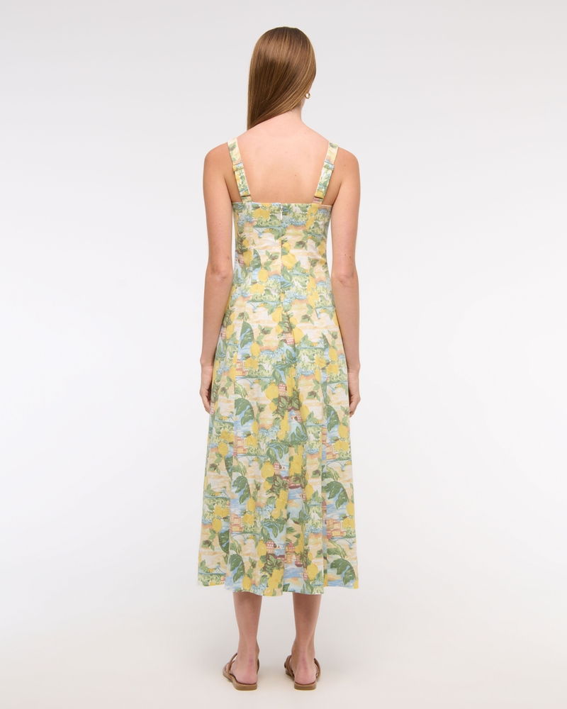 The A&F Mila Stretch Midi Dress