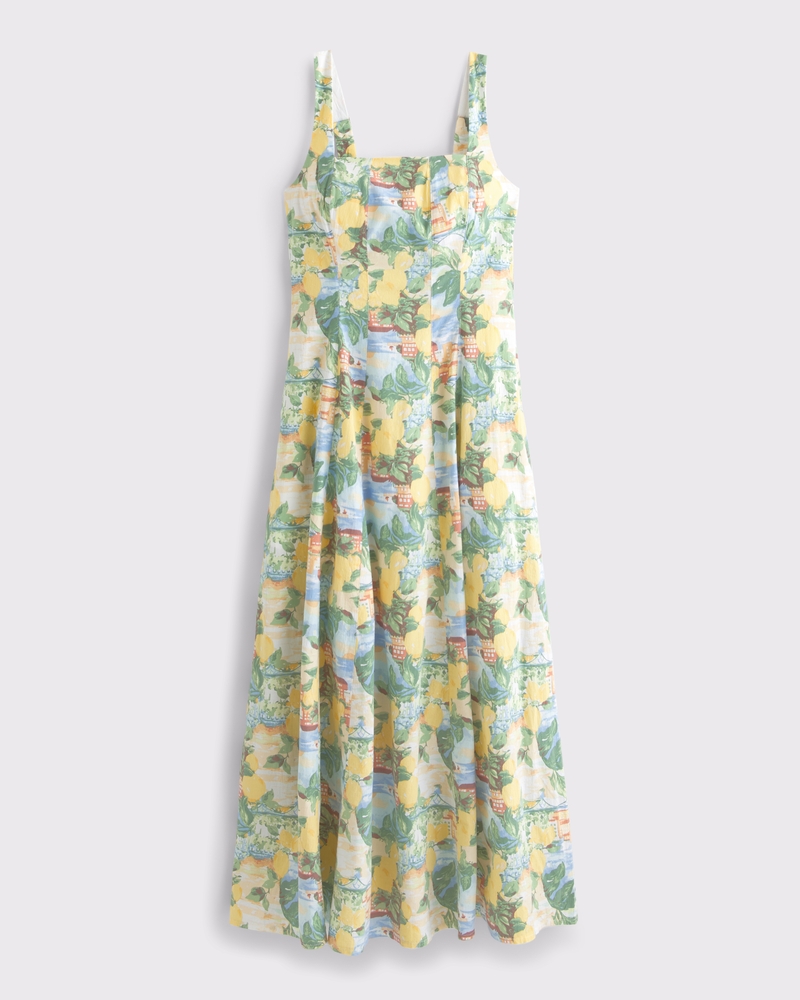 The A&F Mila Stretch Midi Dress