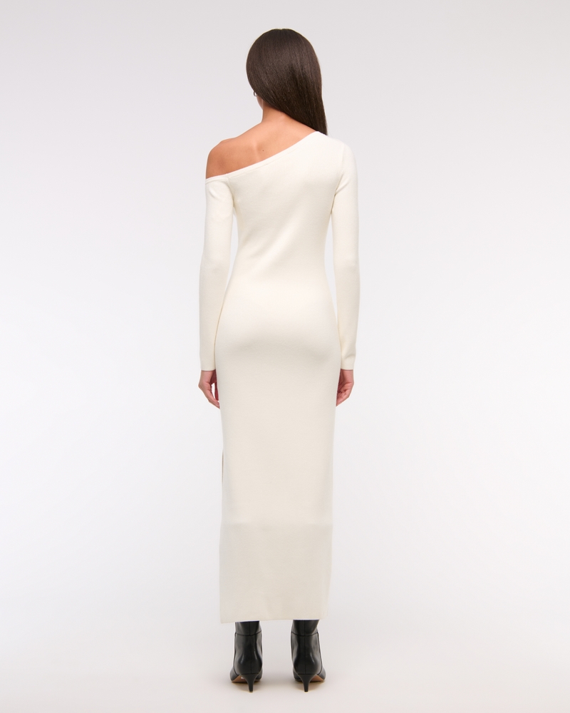 One-Shoulder Maxi Sweater Dress