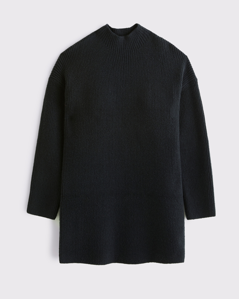 Long Sleeve Mini Mock Neck Sweatshirt Abercrombie Women's Easy