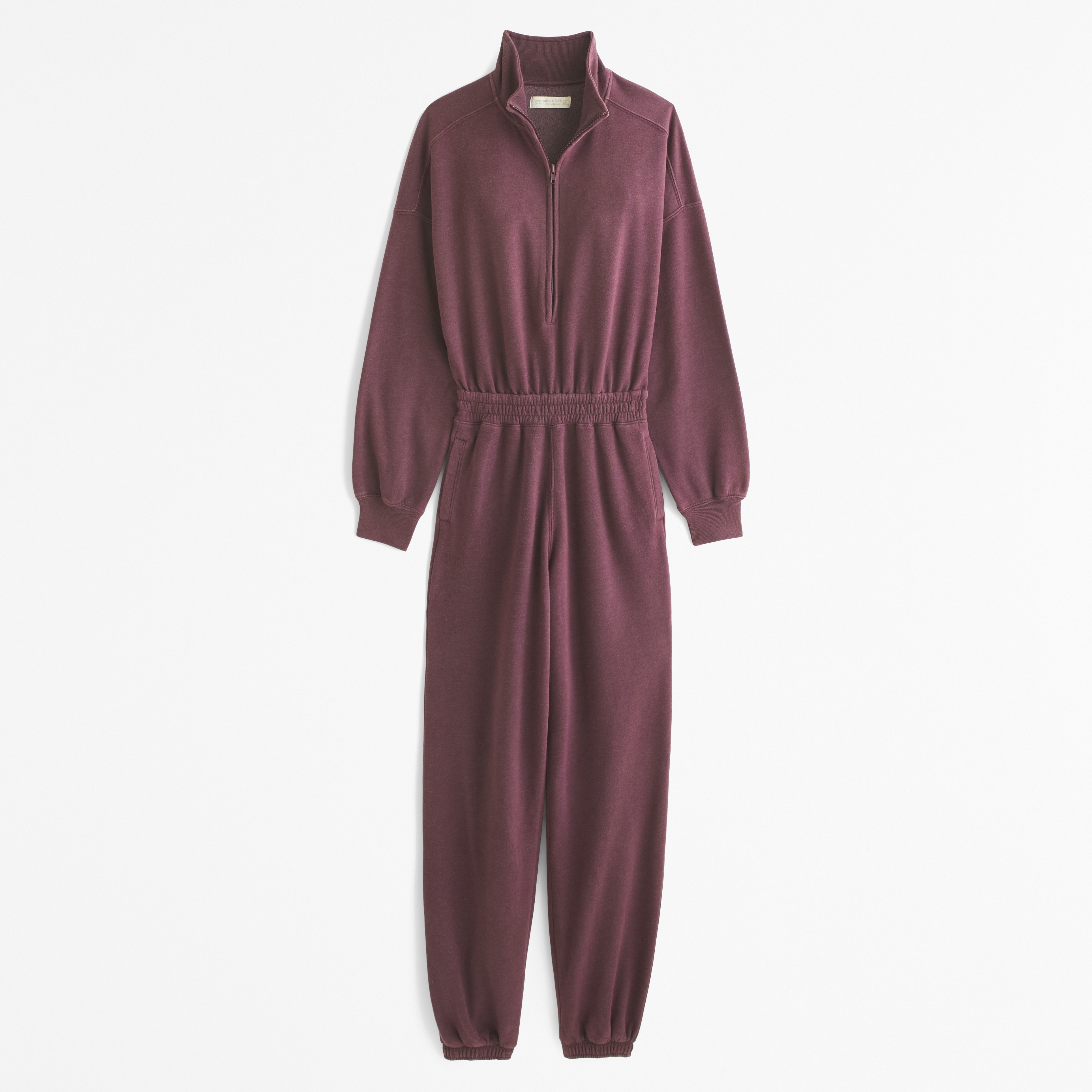 Women s Long Sleeve Half Zip Fleece Jumpsuit Women s Dresses Jumpsuits Abercrombie