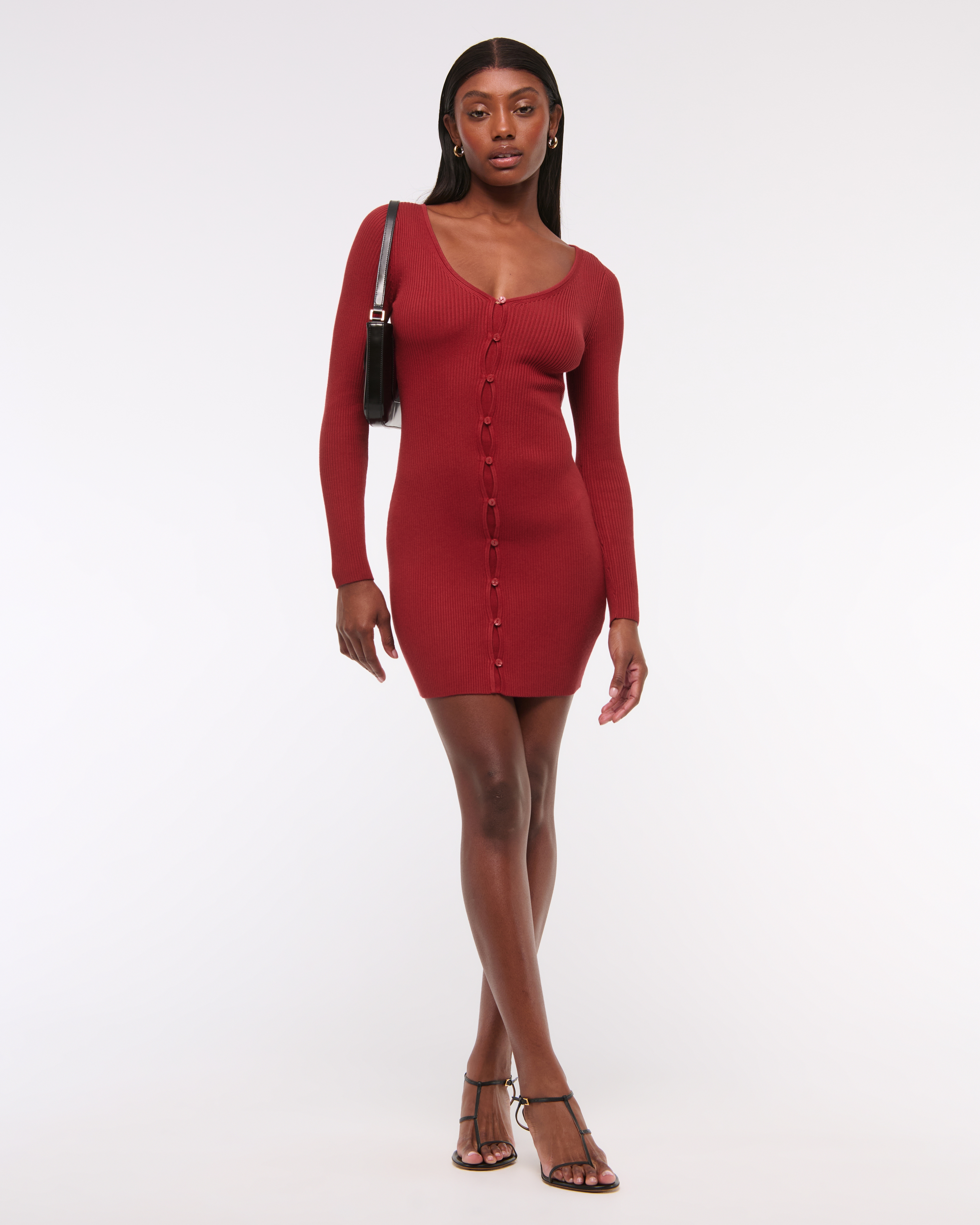 Red mini sweater dress online