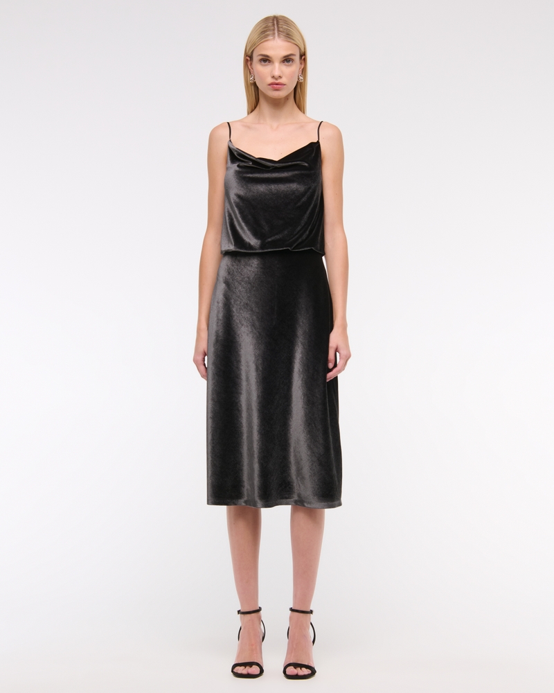 Velvet Open-Back Mini Dress