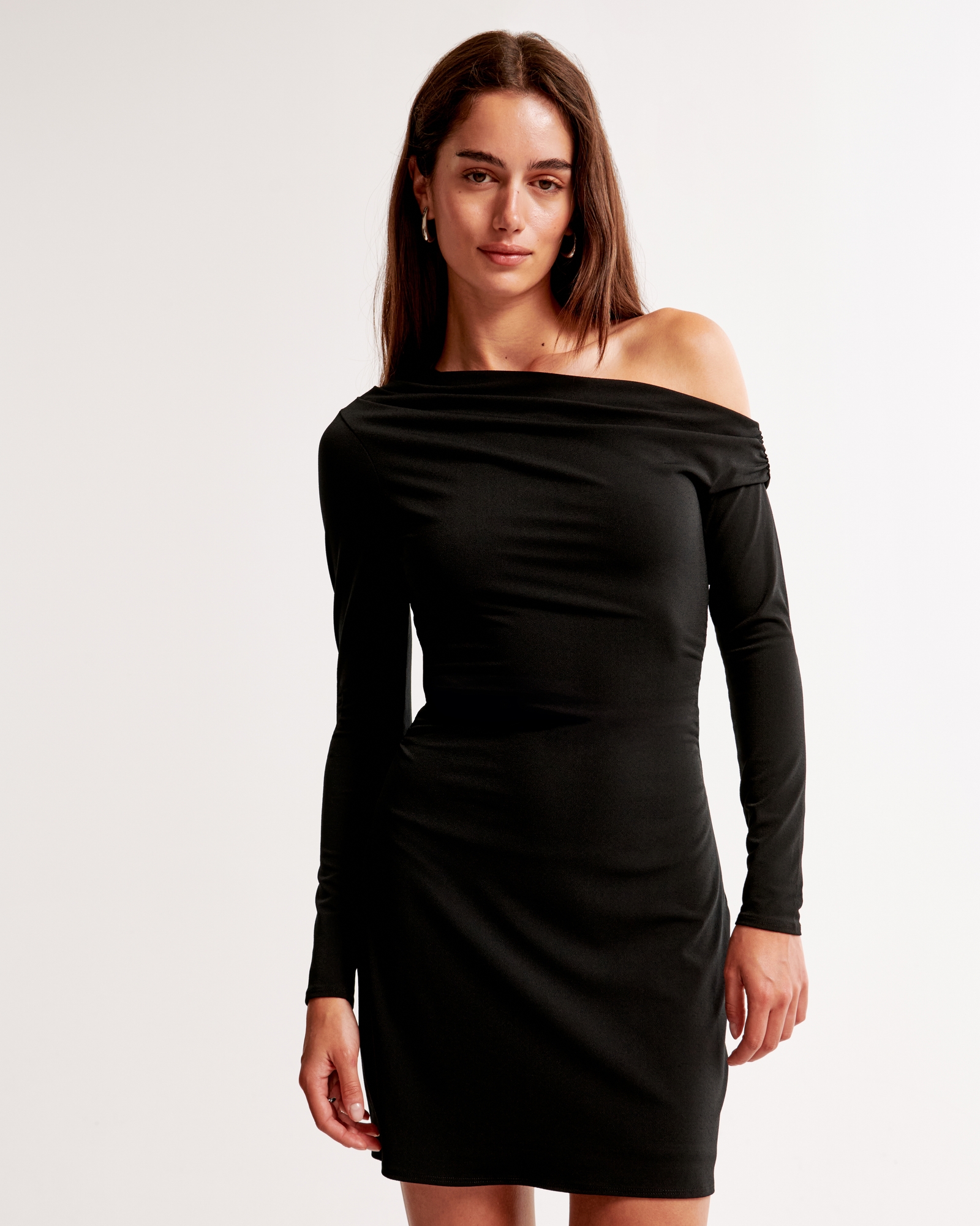 One-Shoulder Knit Mini Dress