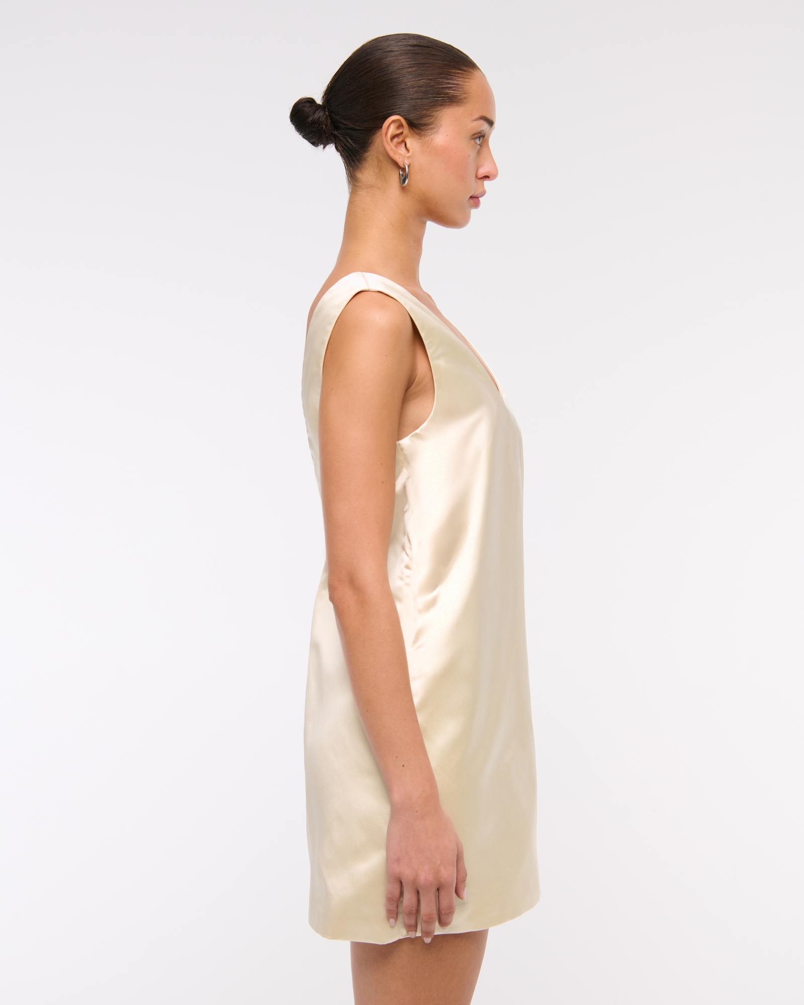 Plunge Bow-Back Mini Dress