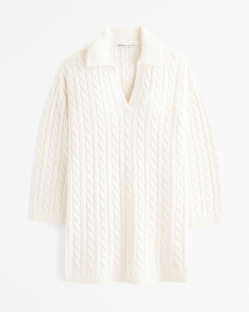 Women's Collared Sweater Dress