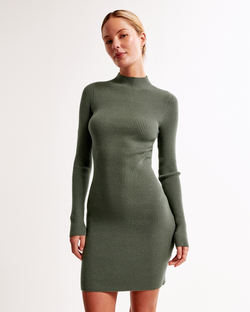 The A&F Paloma Long-Sleeve Mini Dress