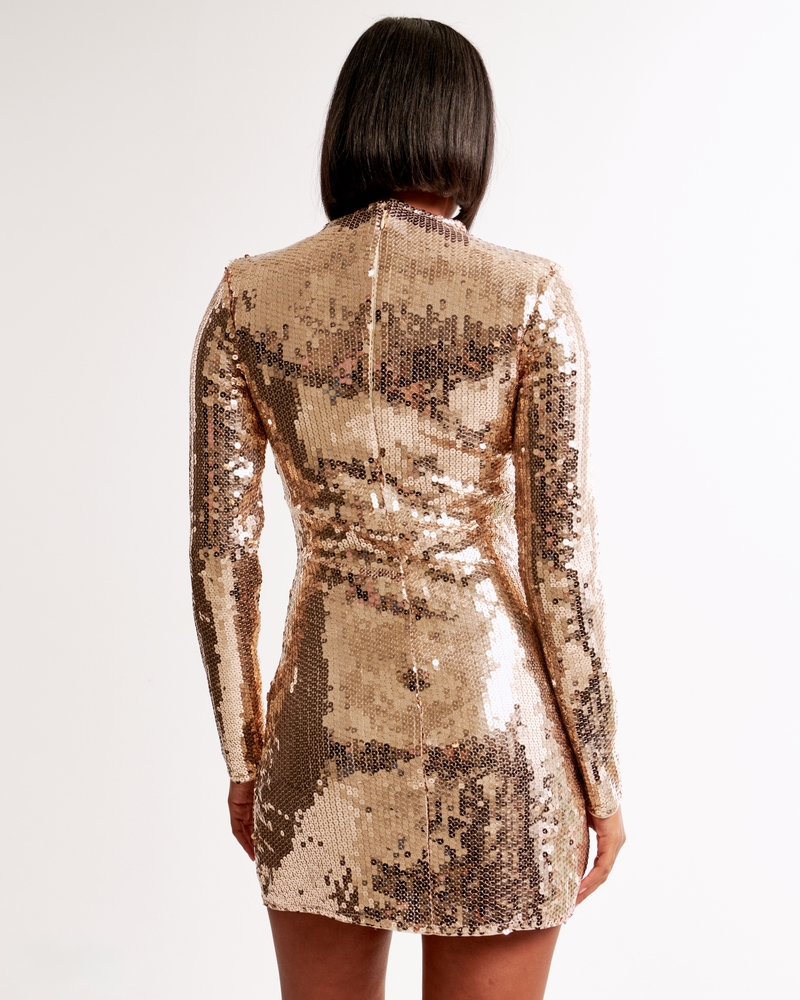 The A&F Paloma Long-Sleeve Sequin Mini Dress