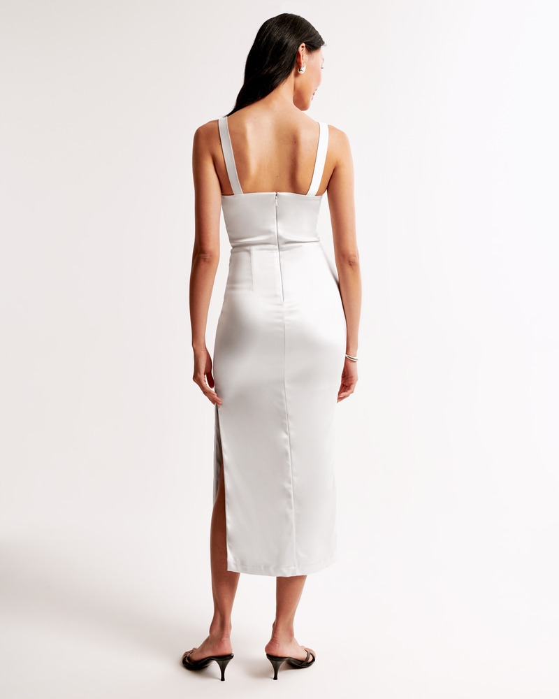 Sculpting Stretch Satin Midi Dress