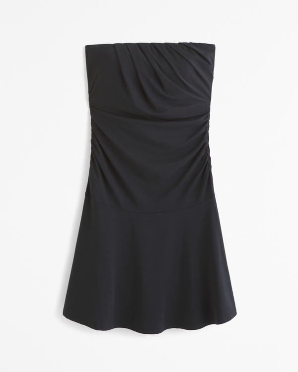 Tube Knit Mini Dress, Black