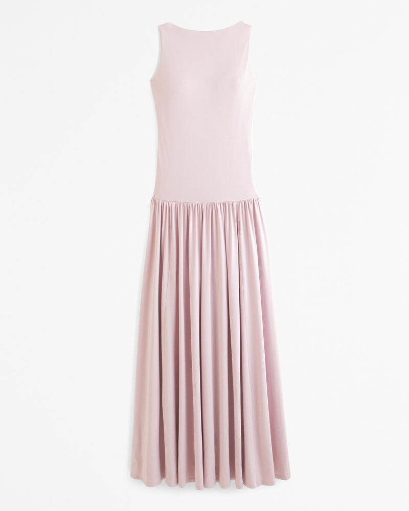 Knit Drop-Waist Maxi Dress