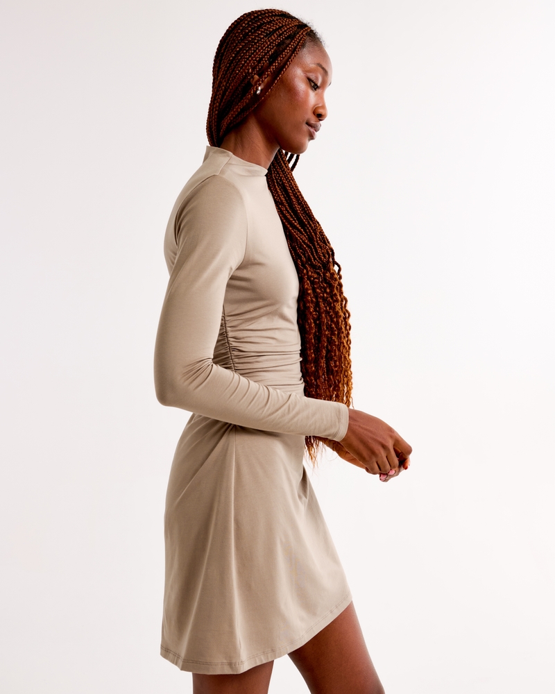 The A&F Paloma Long-Sleeve Mini Dress
