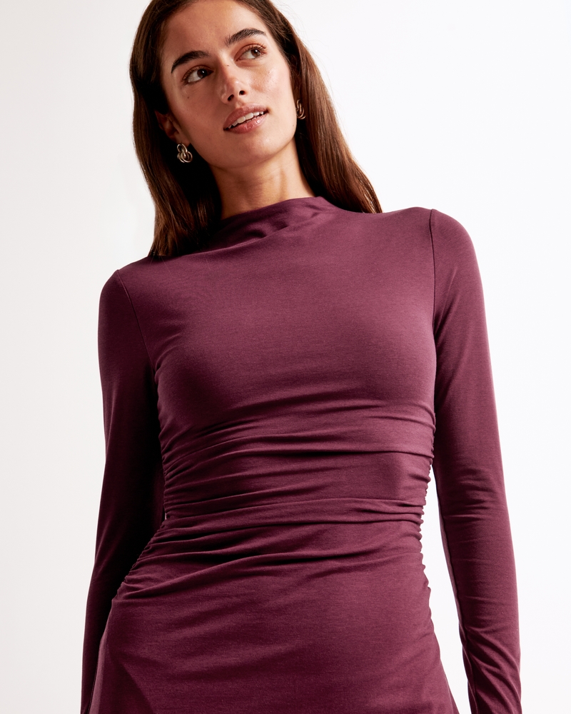 The A&F Paloma Long-Sleeve Mini Dress