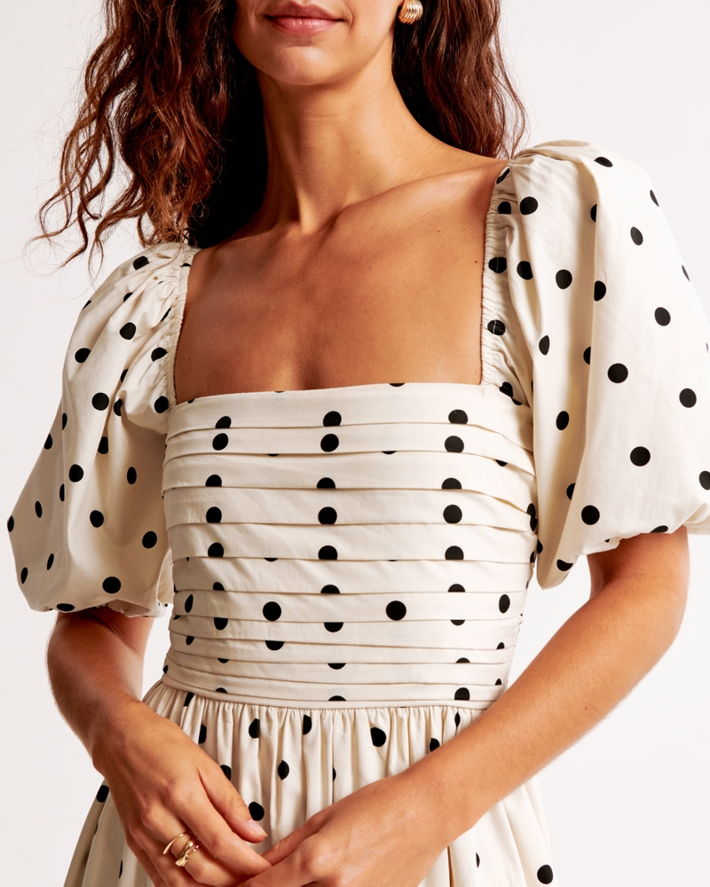 The A&F Emerson Poplin Puff Sleeve Midi Dress