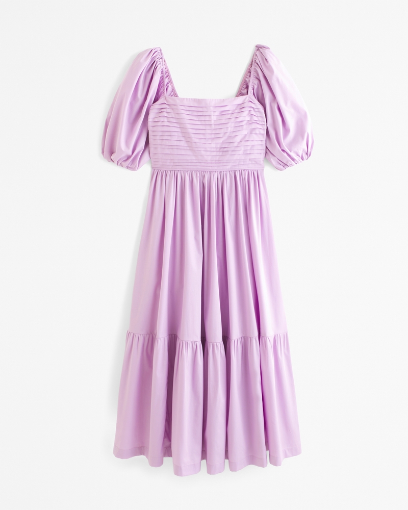 The A&F Emerson Poplin Puff Sleeve Midi Dress