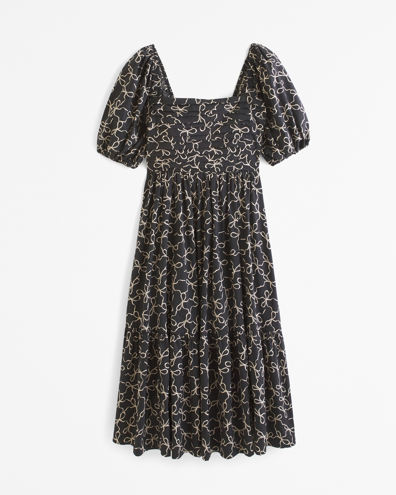 Product image for The A And F Emerson Poplin Puff Sleeve Midi Dress