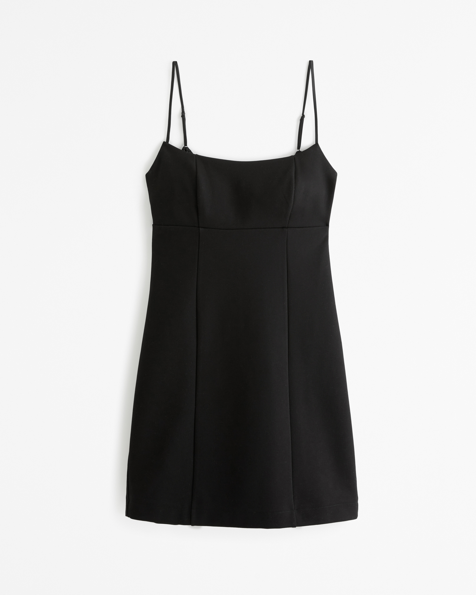 Squareneck Open-Back Mini Dress