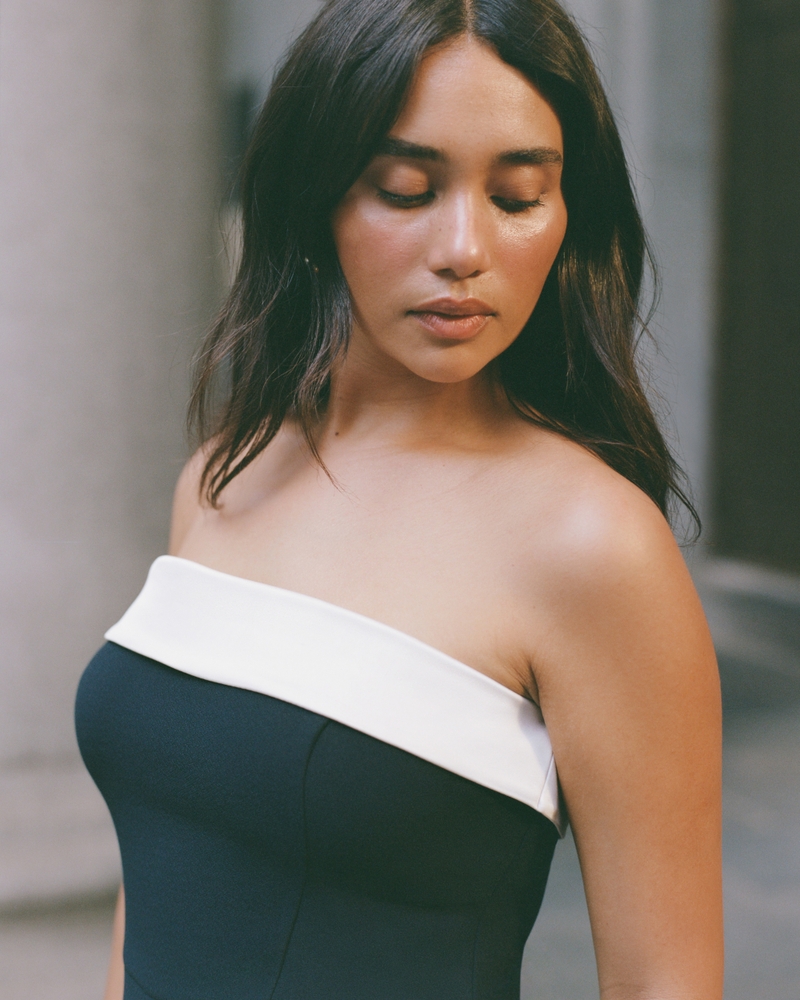 Contrast Strapless Jumpsuit