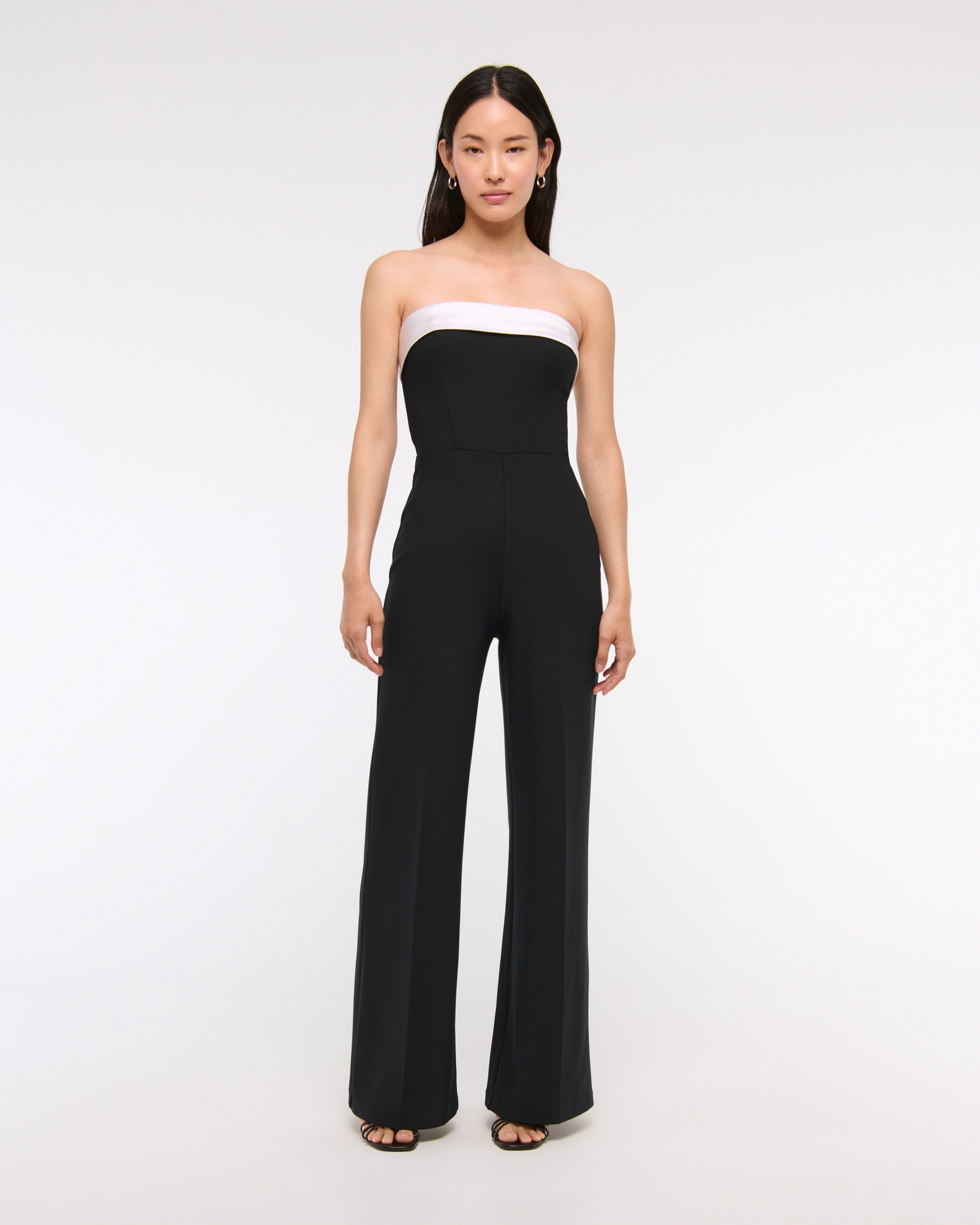 Contrast Strapless Jumpsuit