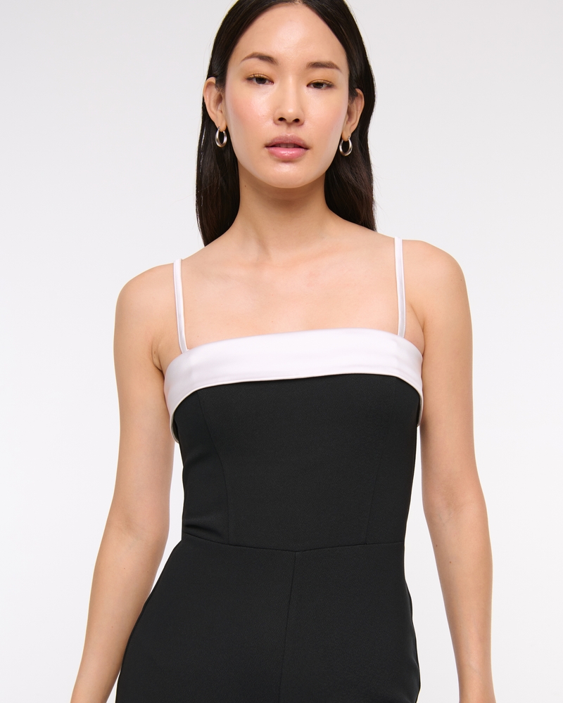 Contrast Strapless Jumpsuit