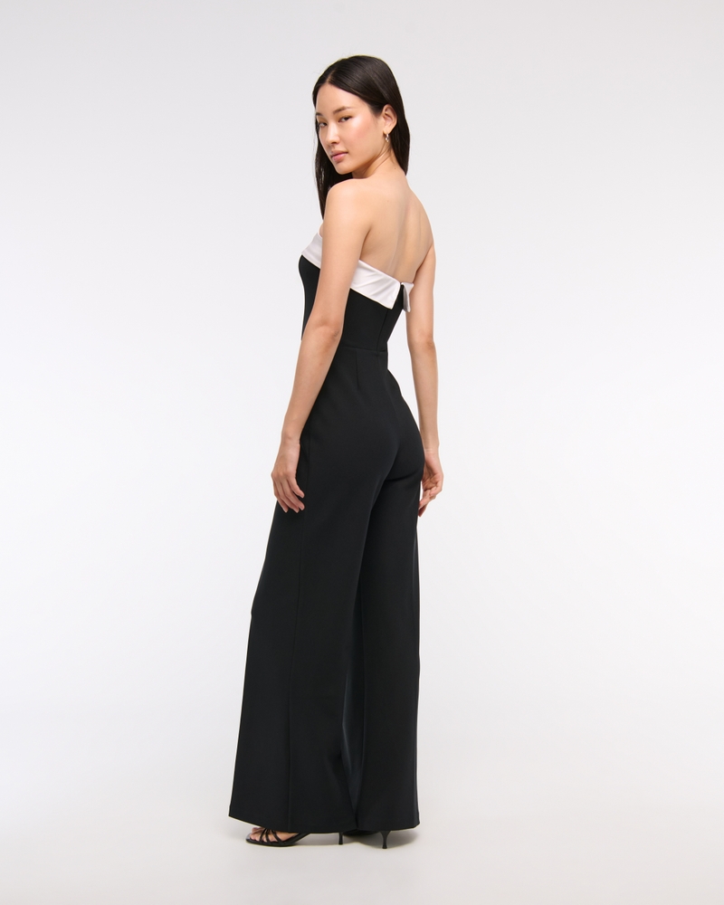 Contrast Strapless Jumpsuit