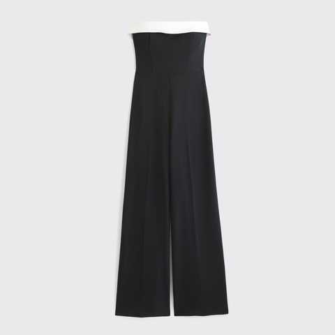 Женские комбинезоны Abercrombie & Fitch Contrast Strapless Jumpsuit