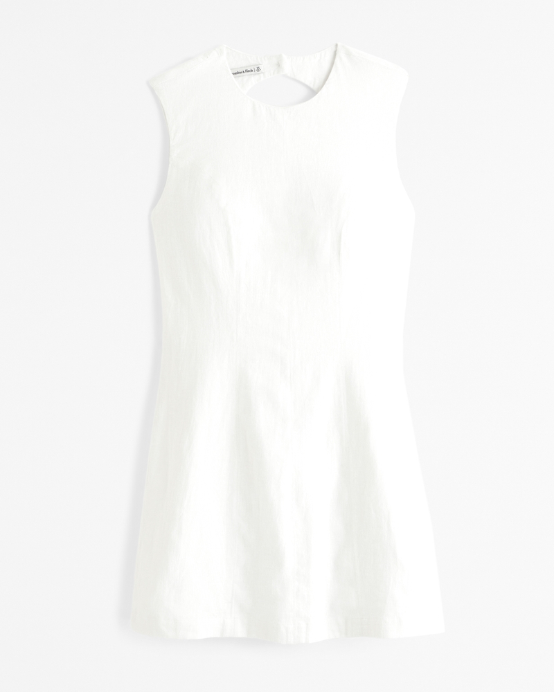 Women's Linen-Blend Shell Mini Dress | Women's Clearance | Abercrombie.com