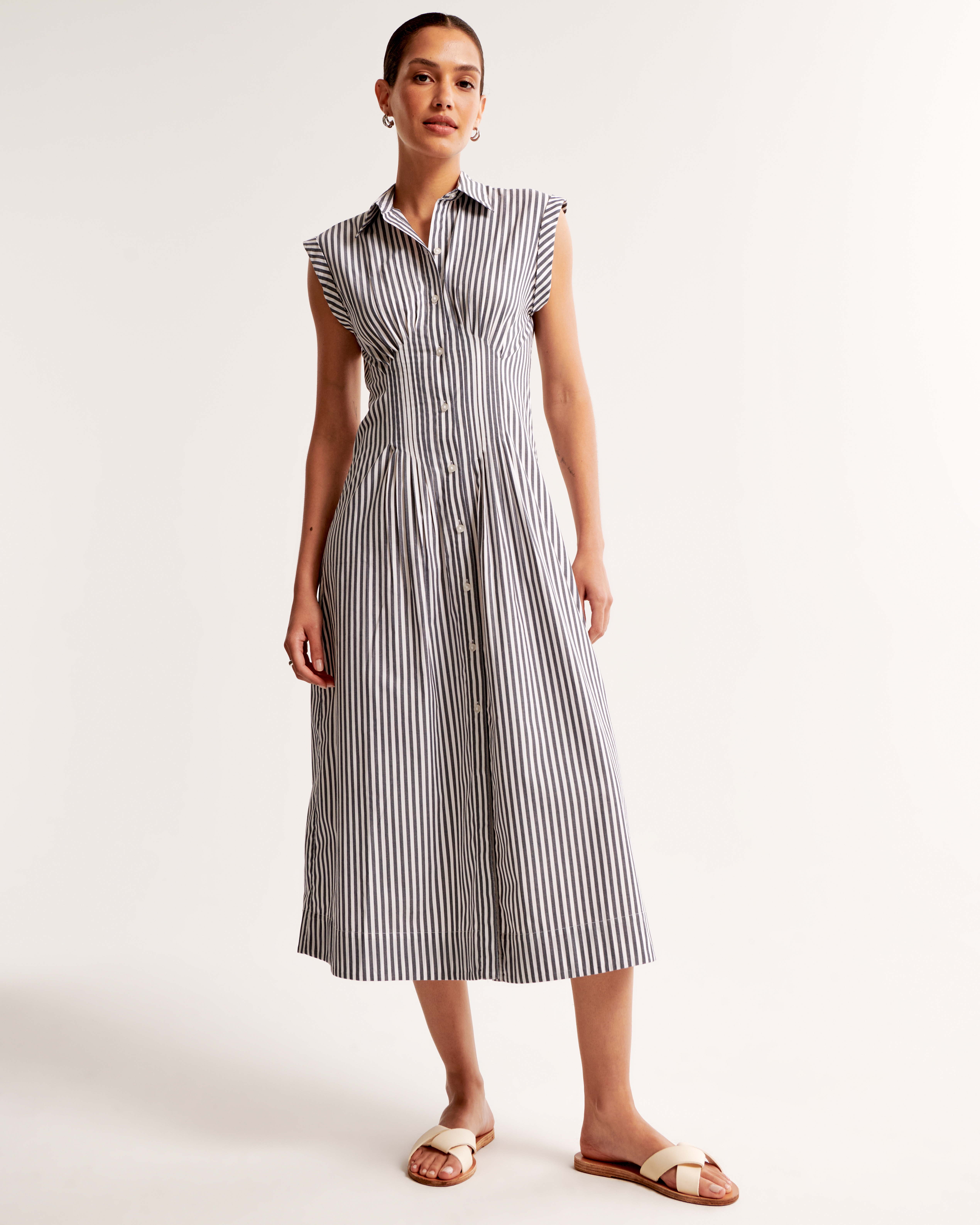 Women's Short-Sleeve Midi Shirt Dress | Women's Dresses & Jumpsuits |  Abercrombie.com