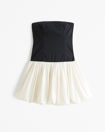 Damen Minikleid mit Ballonsaum | Damen Sale | Abercrombie.com