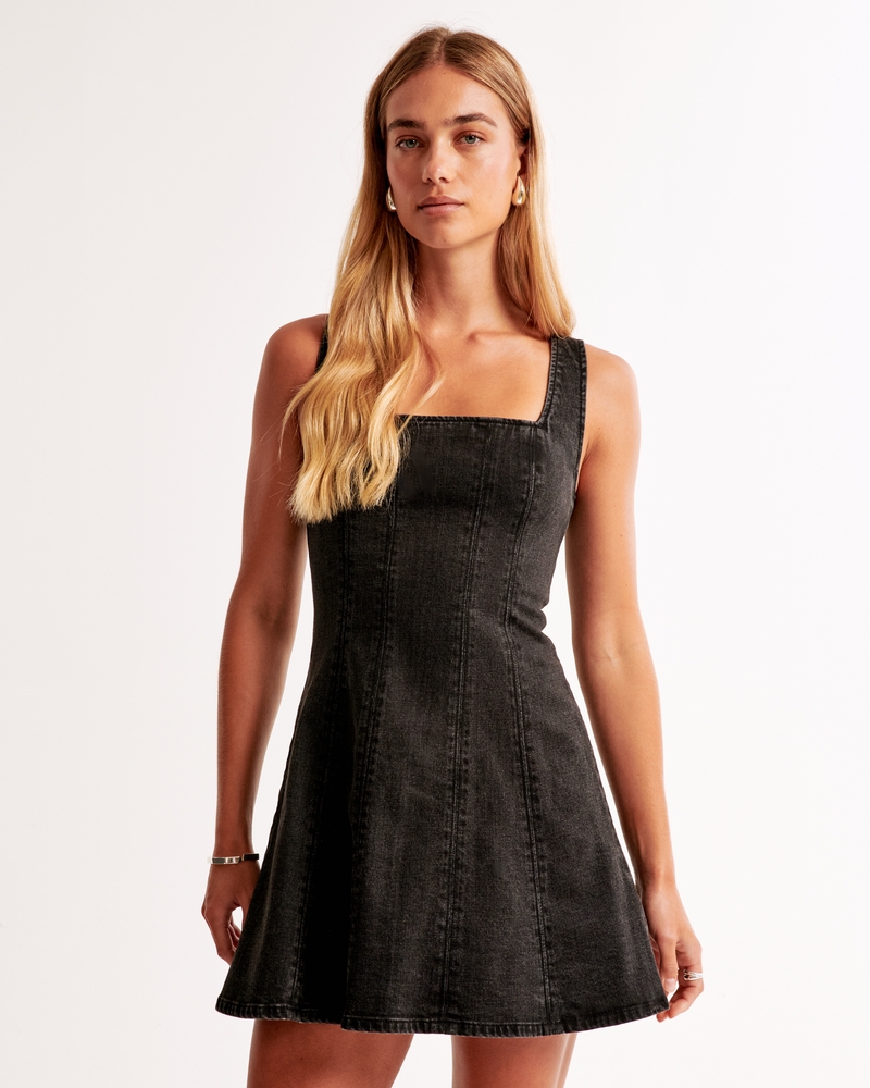 andmary bonnie denim mini dress